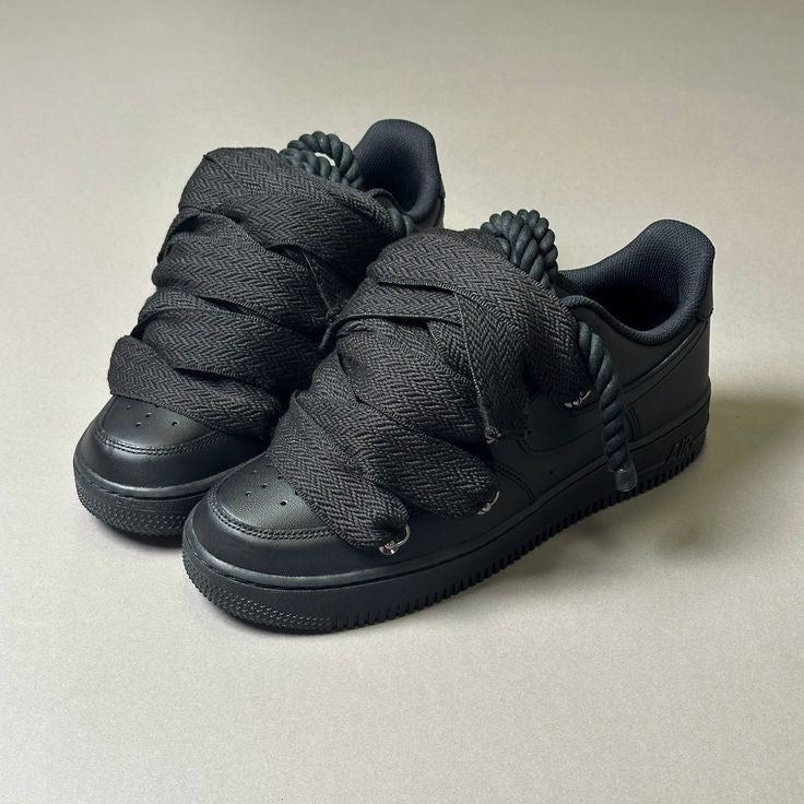 NIKE AIR FORCE 1 LOW ‘07 BLACK/LANVIN BLACK ROPE