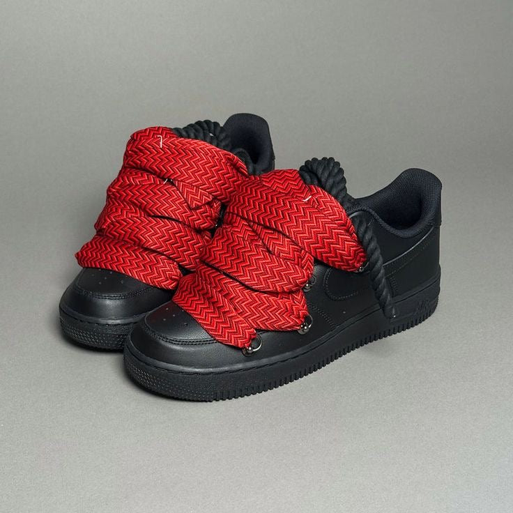NIKE AIR FORCE 1 LOW ‘07 BLACK/LANVIN RED ROPE