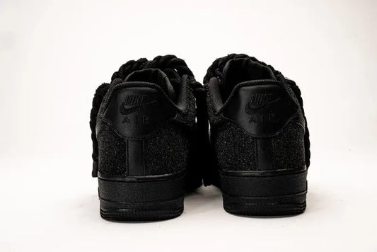 NIKE AIR FORCE 1 LOW 07 BLACK ROPE LACES CSILLÁM CUSTOM