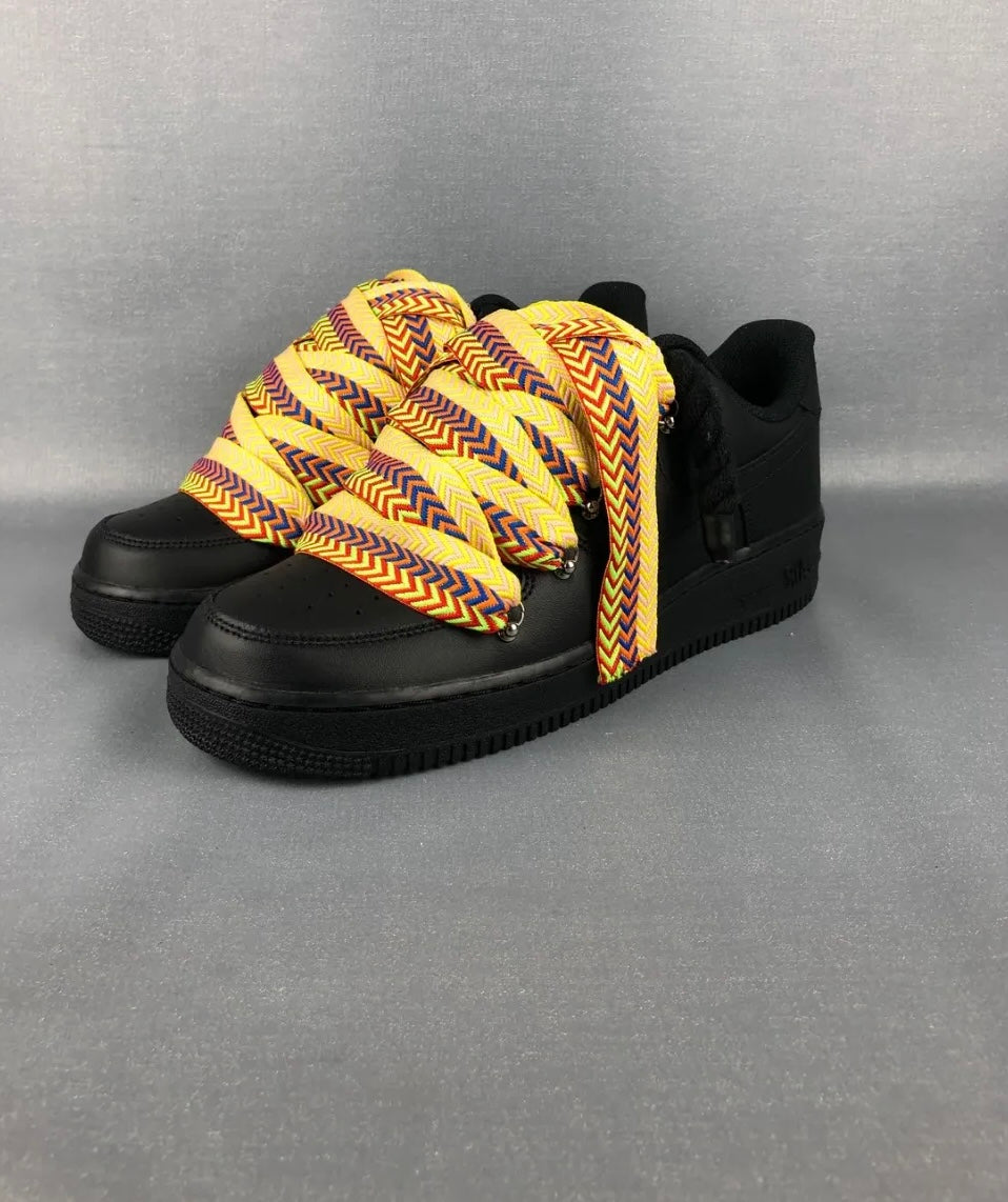 NIKE AIR FORCE 1 LOW ‘07 BLACK/LANVIN YELLOW ROPE
