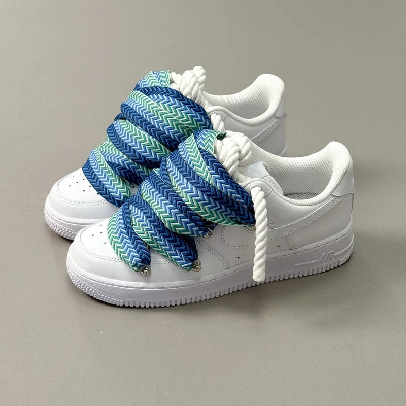 NIKE AIR FORCE 1 LOW ‘07 WHITE/LANVIN BLUE ROPE