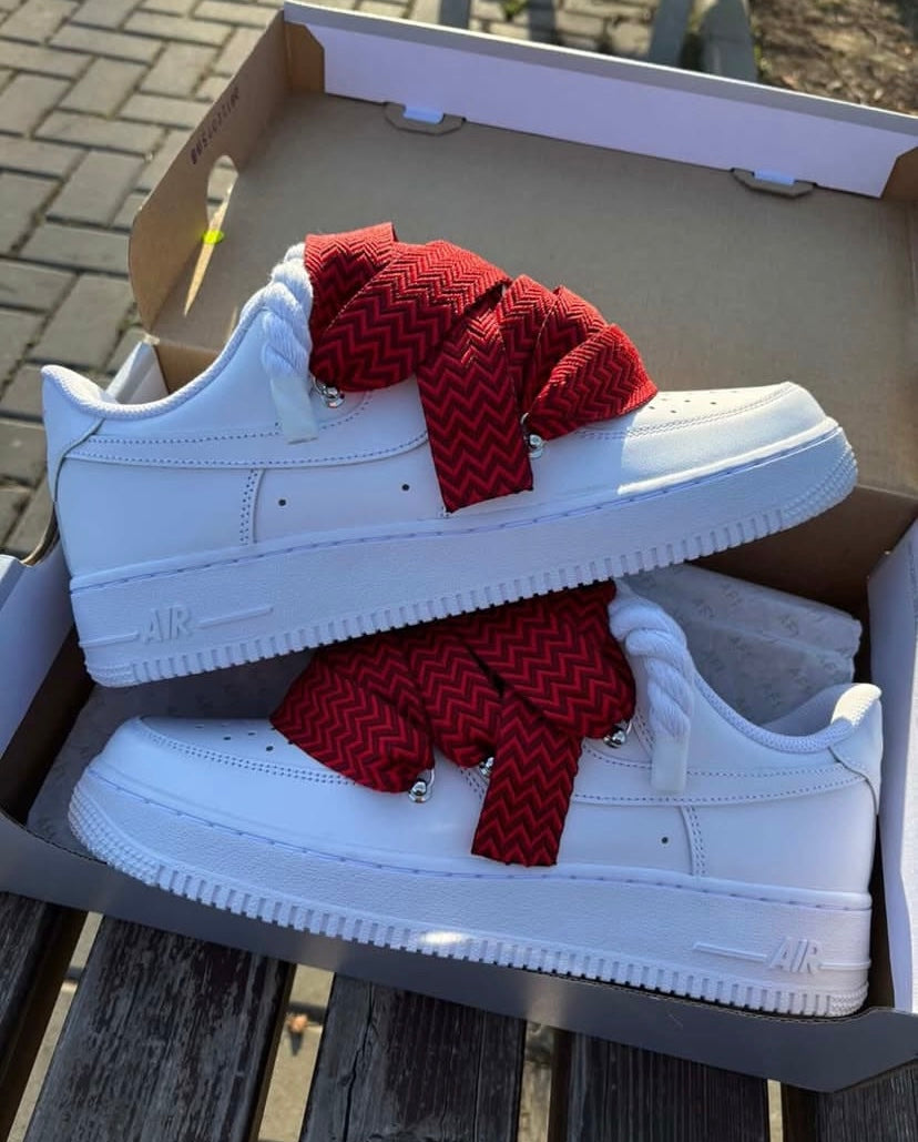 NIKE AIR FORCE 1 LOW’07 WHITE/LANVIN RED ROPE