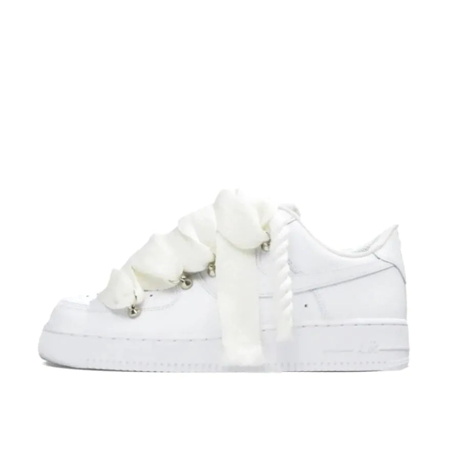 NIKE AIR FORCE 1 LOW ‘07 WHITE / LANVIN WHITE ROPE