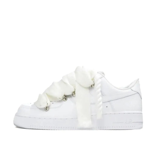 NIKE AIR FORCE 1 LOW ‘07 WHITE / LANVIN WHITE ROPE