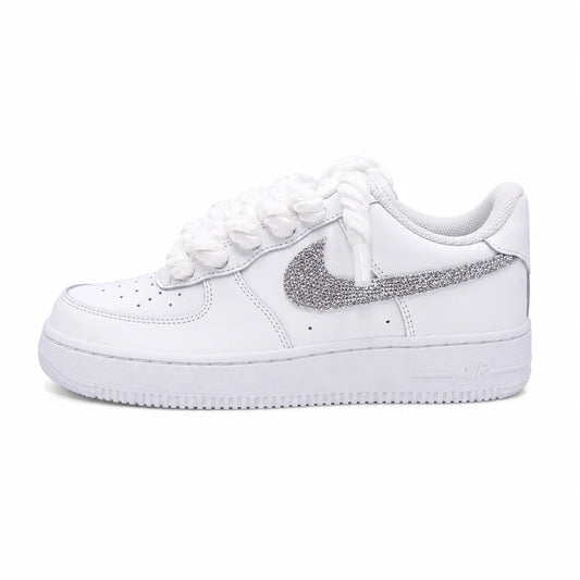NIKE AIR FORCE 1 LOW 07 ROPE LACES WHITE EZÜST KÖVES